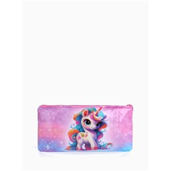 Косметичка-пенал на молнии, с ярким изображением, разноцветная