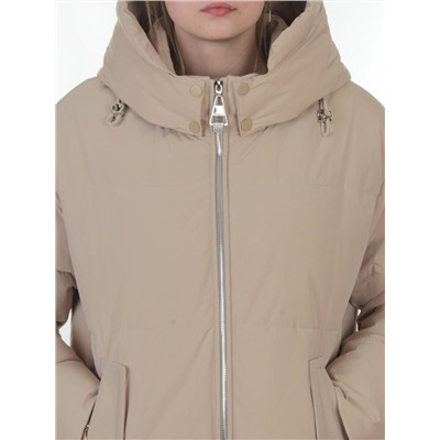 2387 BEIGE Куртка зимняя женская (150 гр. холлофайбер)