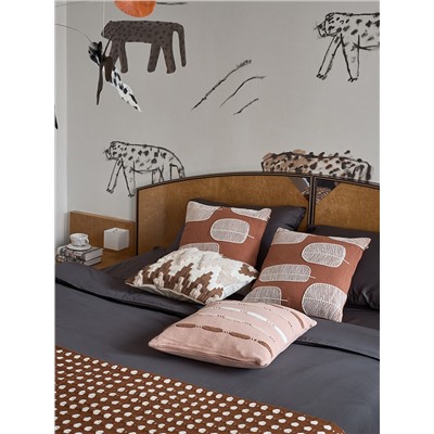 Простыня на резинке из премиального сатина темно-серого цвета из коллекции Essential, 200х200х30 см