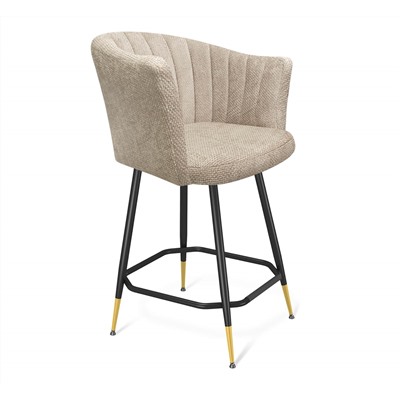 Стул полубарный SHT-ST42-1/S148-1
                        милк / черный муар / золото