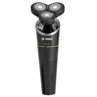 Бритва электрическая DELTA DL-0728 черная: LED дисплей, USB зарядка 5 Вт