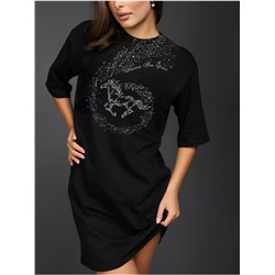 Платье домашнее "Вьюга" черный