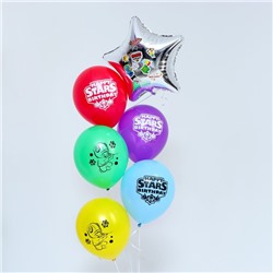 Воздушные шары, букет «С ДР. Happy stars», набор 6 шт.