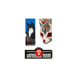 Закладки магнитные для книг, 3шт., MESHU "Kitsune", матовая ламинация, фольга