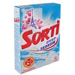 Порошок стиральный SORTI Супер эконом автомат в тверд. упаковке 350гр