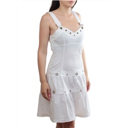 XA-68026 WHITE Сарафан женский (97% хлопок, 3% эластан)