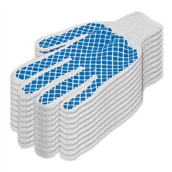 Перчатки х/б, ПВХ покрытие, "Шахматный облив", 5 пар в упаковке, 10 класс