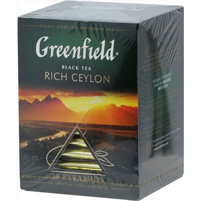 Greenfield. Rich Ceylon карт.пачка, 20 пирамидки