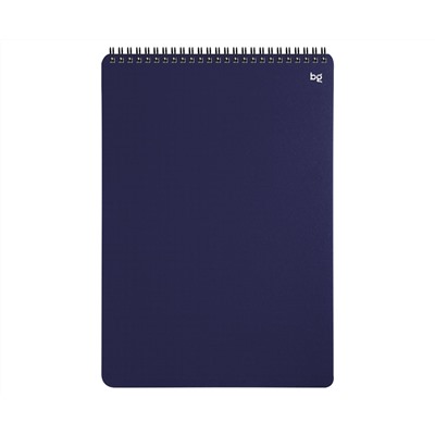Блокнот А4 80л. на гребне BG "Base", пластиковая обложка, синий