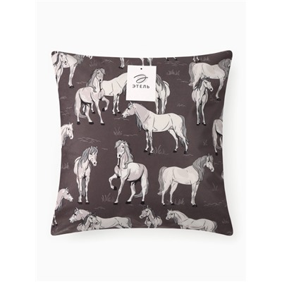 Наволочка декоративная «Этель. Black&White», 40×40 см, велюр