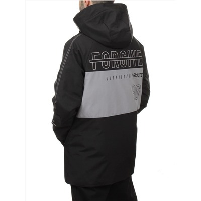 2171 BLACK GRAY Куртка мужская зимняя облегченная (130 гр. холлофайбер)