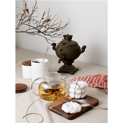 Банка керамическая для хранения сахара, 400 мл, белая