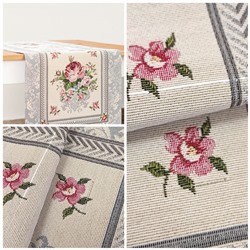Outlet Розы Дамаск цветы Салфетка 44х140 см 2311627