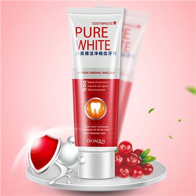 Зубная паста Bioaqua Tootpaste Pure White с экстрактом клюквы 120 g