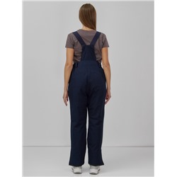 Полукомбинезон утепленный женский большого размера темно-синего цвета 666_1TS