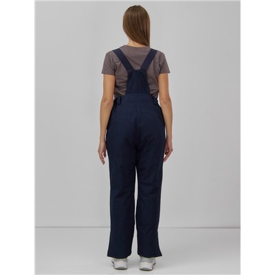 Полукомбинезон утепленный женский большого размера темно-синего цвета 666_1TS