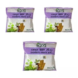 Набор Дашамул Кватх (3 х 100 г), Dashmool Kwath Set, произв. Patanjali