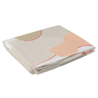 Скатерть из хлопка бежевого цвета с авторским принтом из коллекции Freak Fruit, 170х250 см