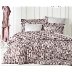 2 сп. Евро Комплект Постельного Белья Cotton Saten Lena Bordo XL - EcoCotton
