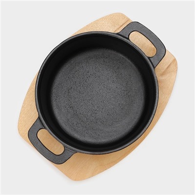 Кастрюля Magma «Хотан», 750 мл, 18.6×14×7 см, индукция, чугун, чёрная