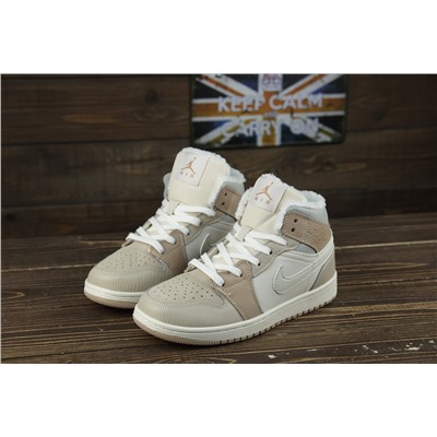 Зимние Air Jordan 1 High OG из натуральной кожи и замши