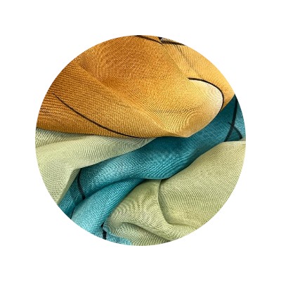 Шарф шифоновый с цветочным рисунком 3D Арт М52/1