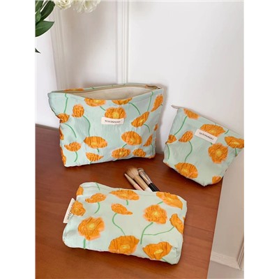 Capacious cosmetic bag, handheld wallet, small clutch bag, organizer bag