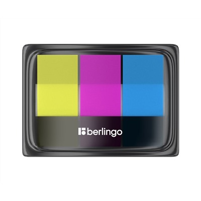 Флажки-закладки Berlingo, 45*20мм, 20л*3 неоновых цвета, в диспенсере