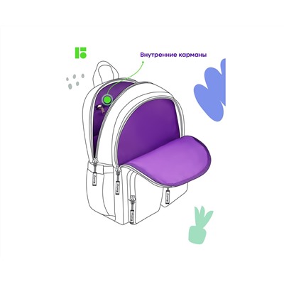 Рюкзак Berlingo "Envy" 2 отделения, 4 кармана, уплотненная спинка, 39*28*17см, зеленый
