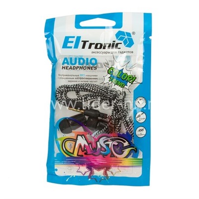 Наушники MP3/MP4 ELTRONIC (4435) Color Trend Musik вакуумные (черные)