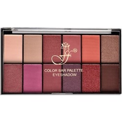 FFLEUR Тени для век 12-ти цв  COLOR BAR PALETTE №2