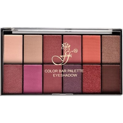 FFLEUR Тени для век 12-ти цв  COLOR BAR PALETTE №2