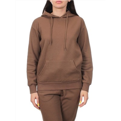 H108 BROWN Костюм спортивный женский (хлопок 90%, полиэстер 10%)