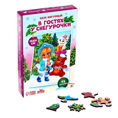Пазл фигурный «В гостях у Снегурочки»