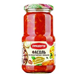 Фасоль по-монастырски с овощами Пиканта 470 г 1/6