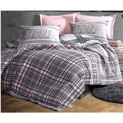2 сп. Евро 4-х Сезонный КПБ со Стеганным Пододеяльником Ranforce MASCULINE Complete Set cotton box