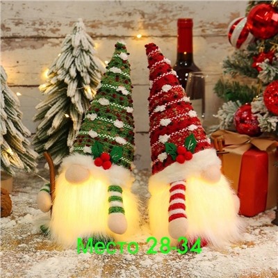 Новогодние игрушкиСветящиеся гномы🔥🔥 Оптом цена:300₽Упаковка 4 штук разныеВысот:28смРаботает на батарейки