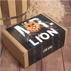 Набор подарочный "Mr.Lion" плед, носки, перчатки