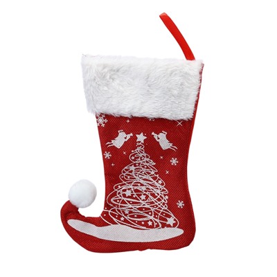 Носок для подарков «Волшебство. Ёлочка с подарками», 18×25 см, красный