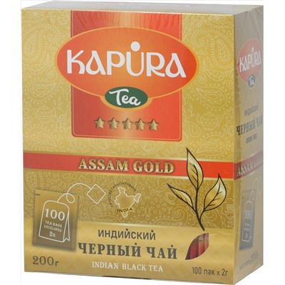 KAPURA. Черный Ассам карт.упаковка, 100 пак.