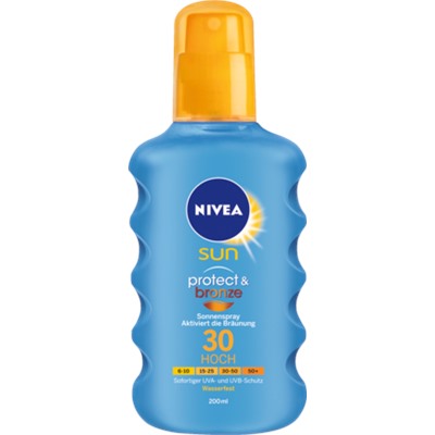 NIVEA SUN Спрей для загара Protect и Bronze LSF 30, 200 мл