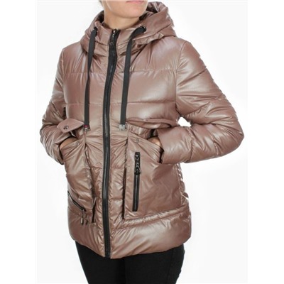 8063 BROWN Куртка демисезонная женская (130 гр. синтепон)