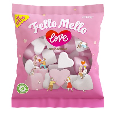 Жев.зефир Marshmallows) "FELLO MELLO" 85гр LOVE/20шт