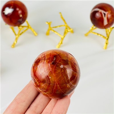 Радуга Самоцветов Шар из Сердолика на подставке