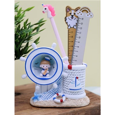 Ночник - подставка для канцелярских принадлежностей «Marine musician», white