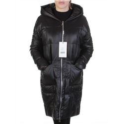 8808 BLACK Пальто женское демисезонное (100 гр. синтепон)
