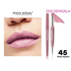 Кремовая помада + карандаш для губ MISS ROSE тон 45 TIMES SQUARE