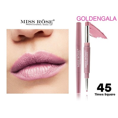Кремовая помада + карандаш для губ MISS ROSE тон 45 TIMES SQUARE