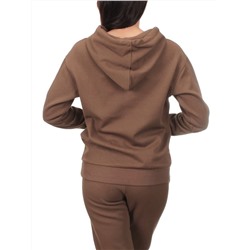 H108 BROWN Костюм спортивный женский (хлопок 90%, полиэстер 10%)