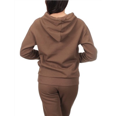 H108 BROWN Костюм спортивный женский (хлопок 90%, полиэстер 10%)